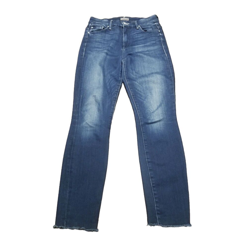 Mother Jeans Women Size 25 High Waisted Looker Ankle Fray Tongue Chic (26×27.5)